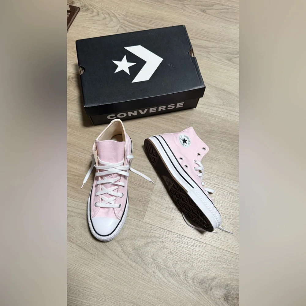 Converse Pink Low-Top Canvas Sneakers with White Accents
